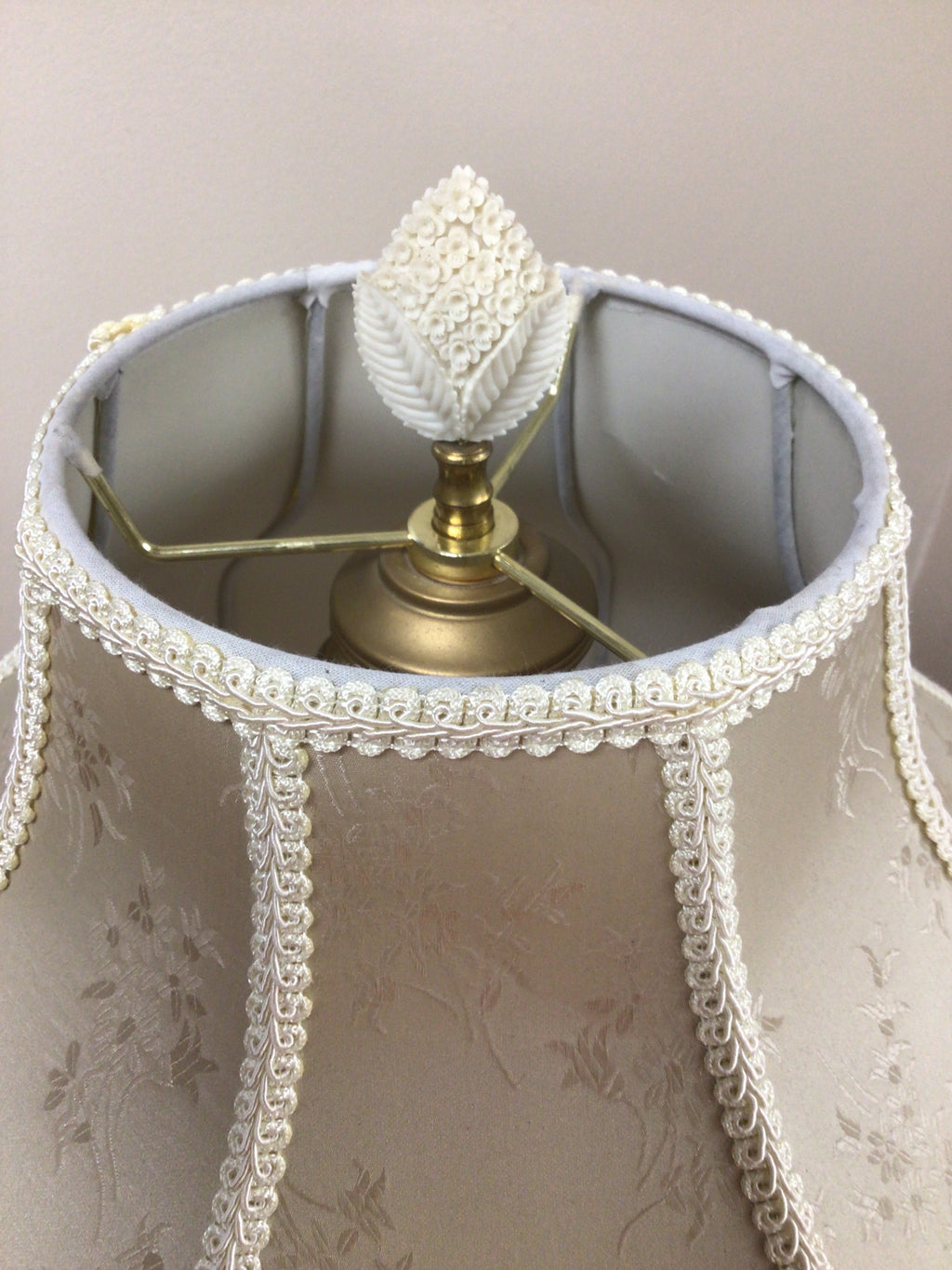 Vintage Shabby Chic Style Floor Lamp with Floral Shade