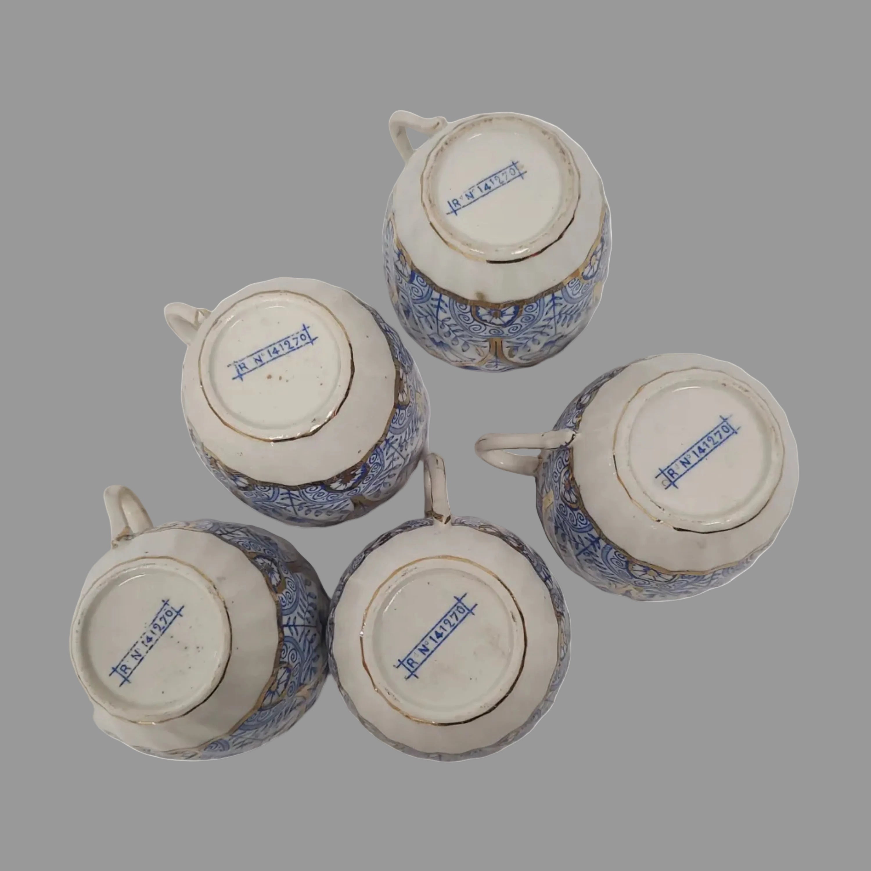 15 Piece Antique English Fine Bone China Tea and Dessert Set