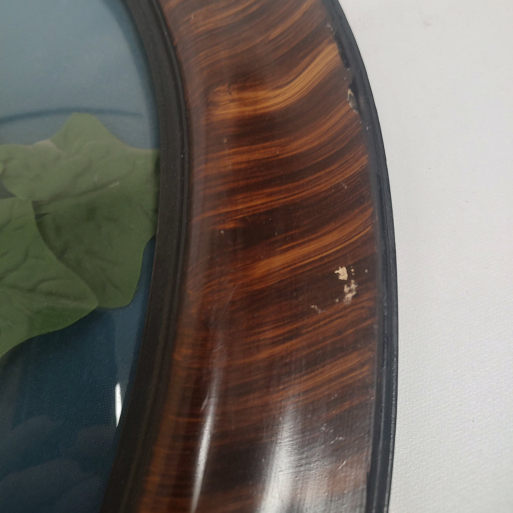 Vintage Wood Floral Convex Weed & Seed Art