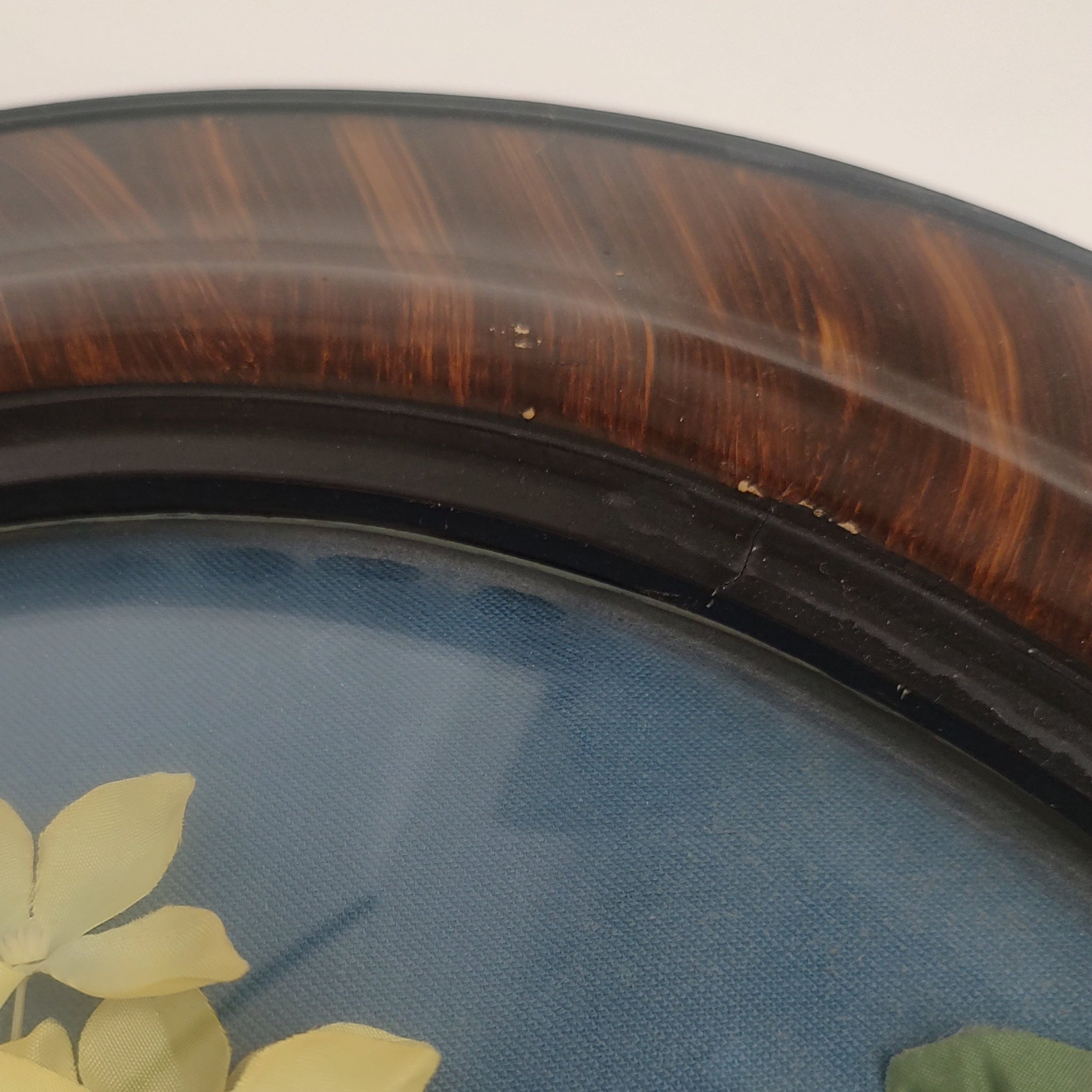 Vintage Wood Floral Convex Weed & Seed Art