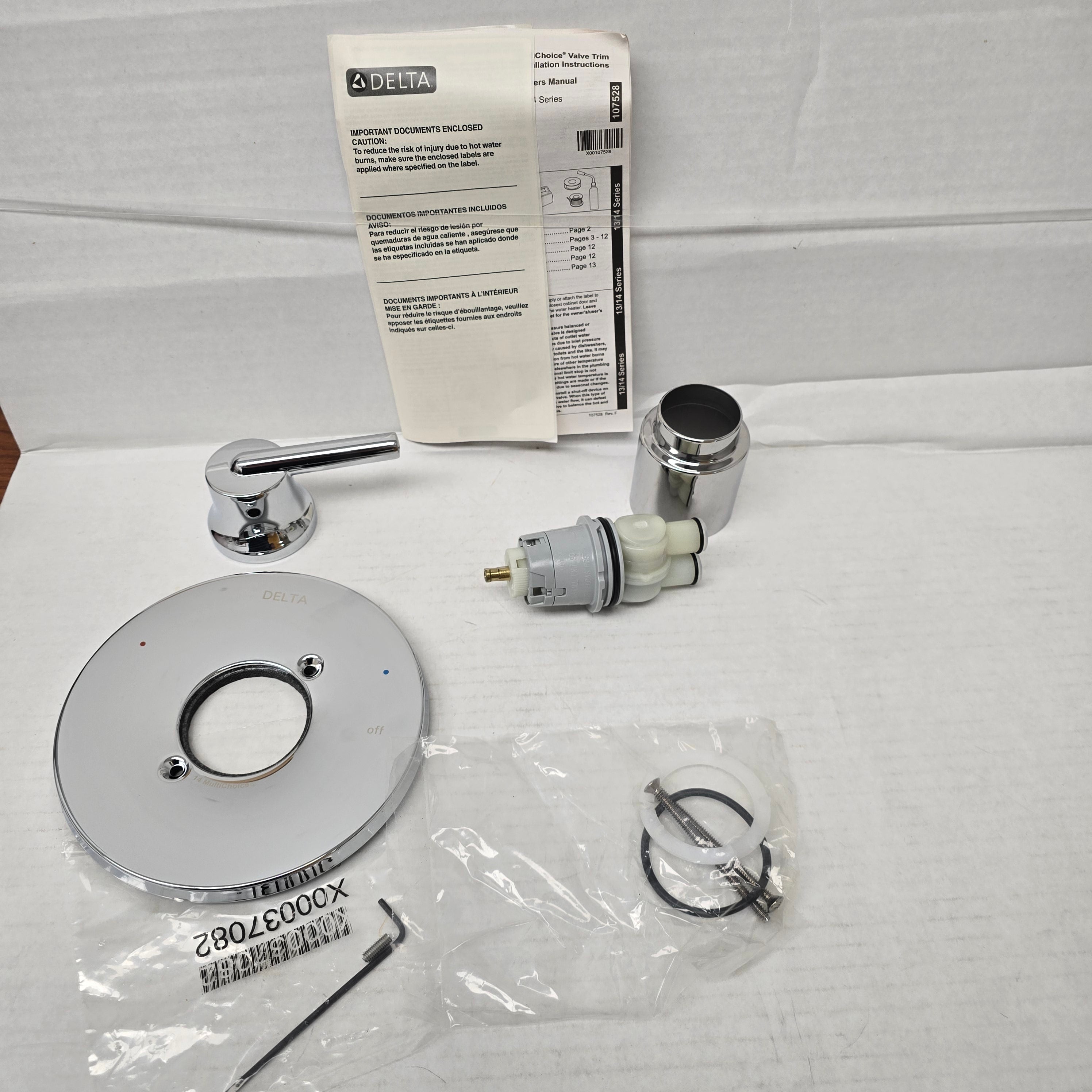 Delta Trinsic Monitor 14 Series Valve Only Trim Kit (T14059) -chrome