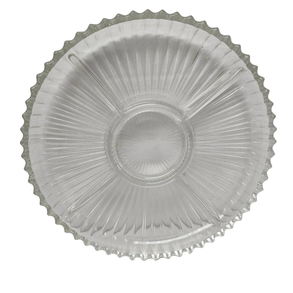 Vintage Cut Glass Relish Dish  5 separate compartments