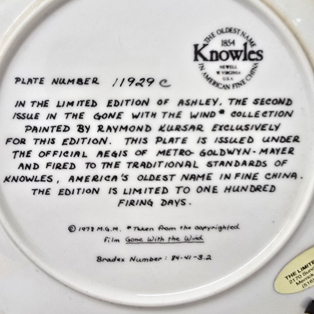 Edwin Knowles - Gone with the Wind - Ashley Plate