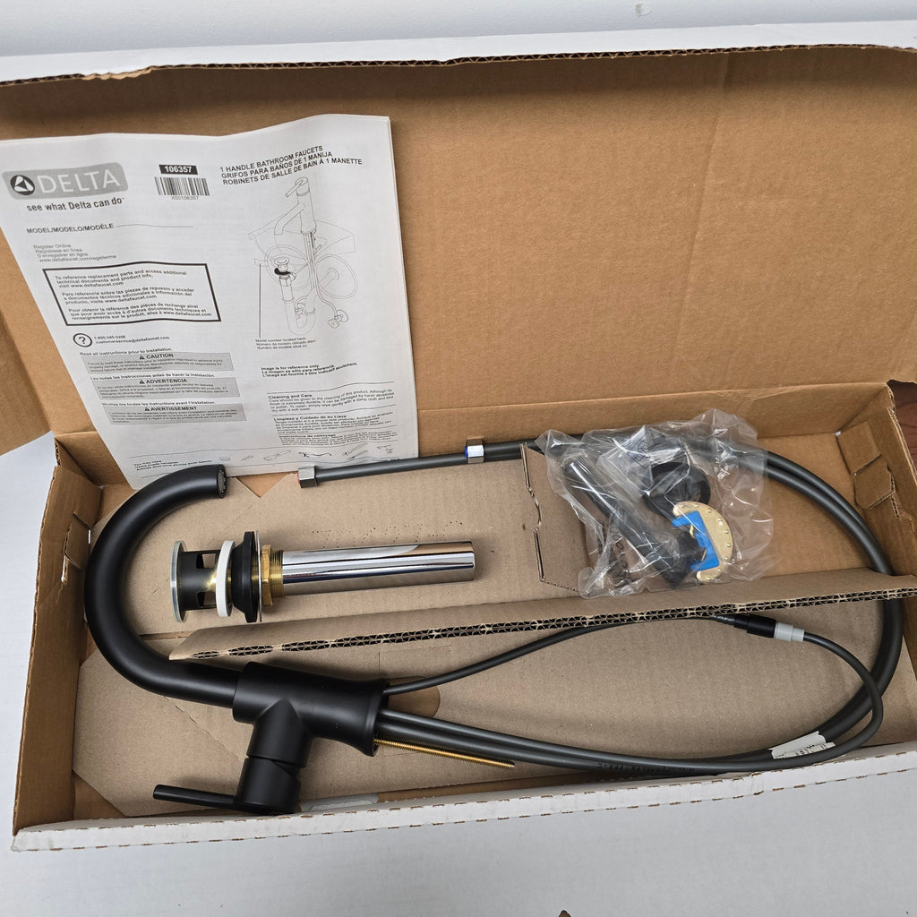 Delta Trinsic Single Handle High Arc Lavatory Faucet (559HA-BL-DST)
