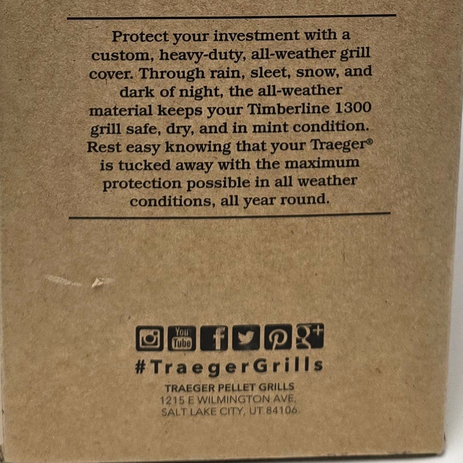Traeger Timberline 1300 Full-Length Grill Cover (BAC360)