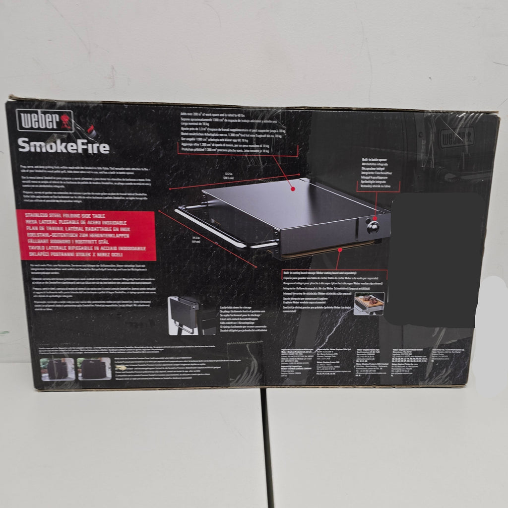 Weber SmokeFire stainless Steel Folding Side Table (7001)