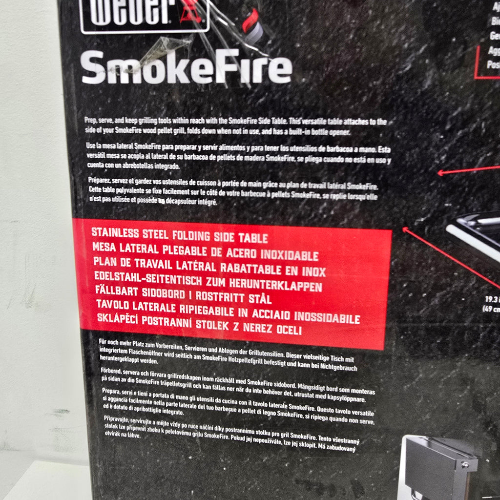 Weber SmokeFire stainless Steel Folding Side Table (7001)