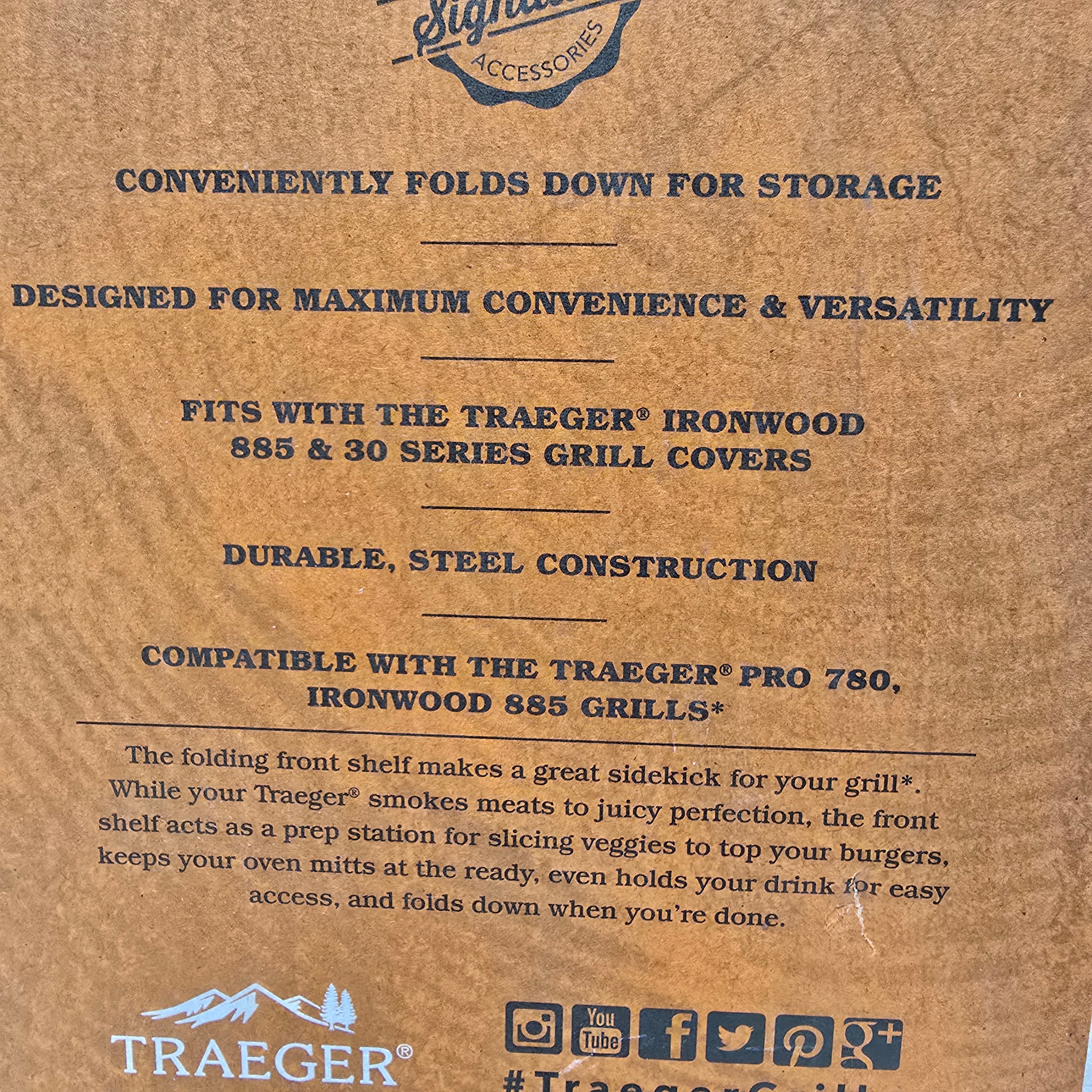 Traeger Pro 780/ Ironwood 885 Front Folding Shelf BAC442