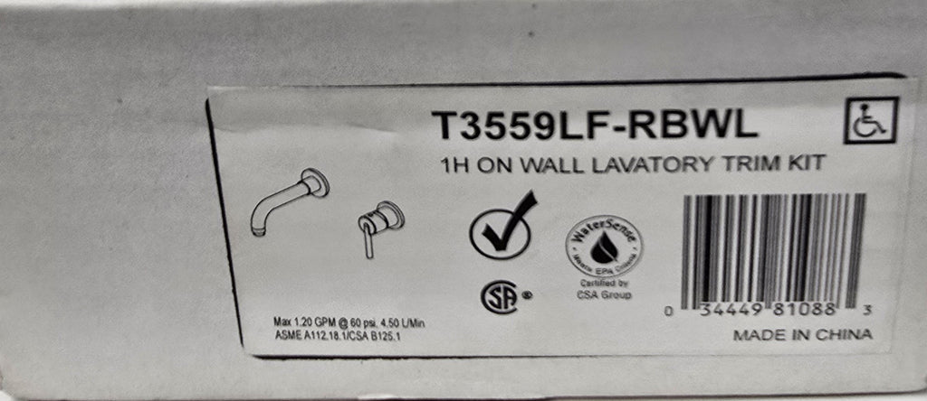 Delta Single Handle Wall Mount Bathroom Faucet Trim, Venetian Bronze (T3559LF-RBWL)