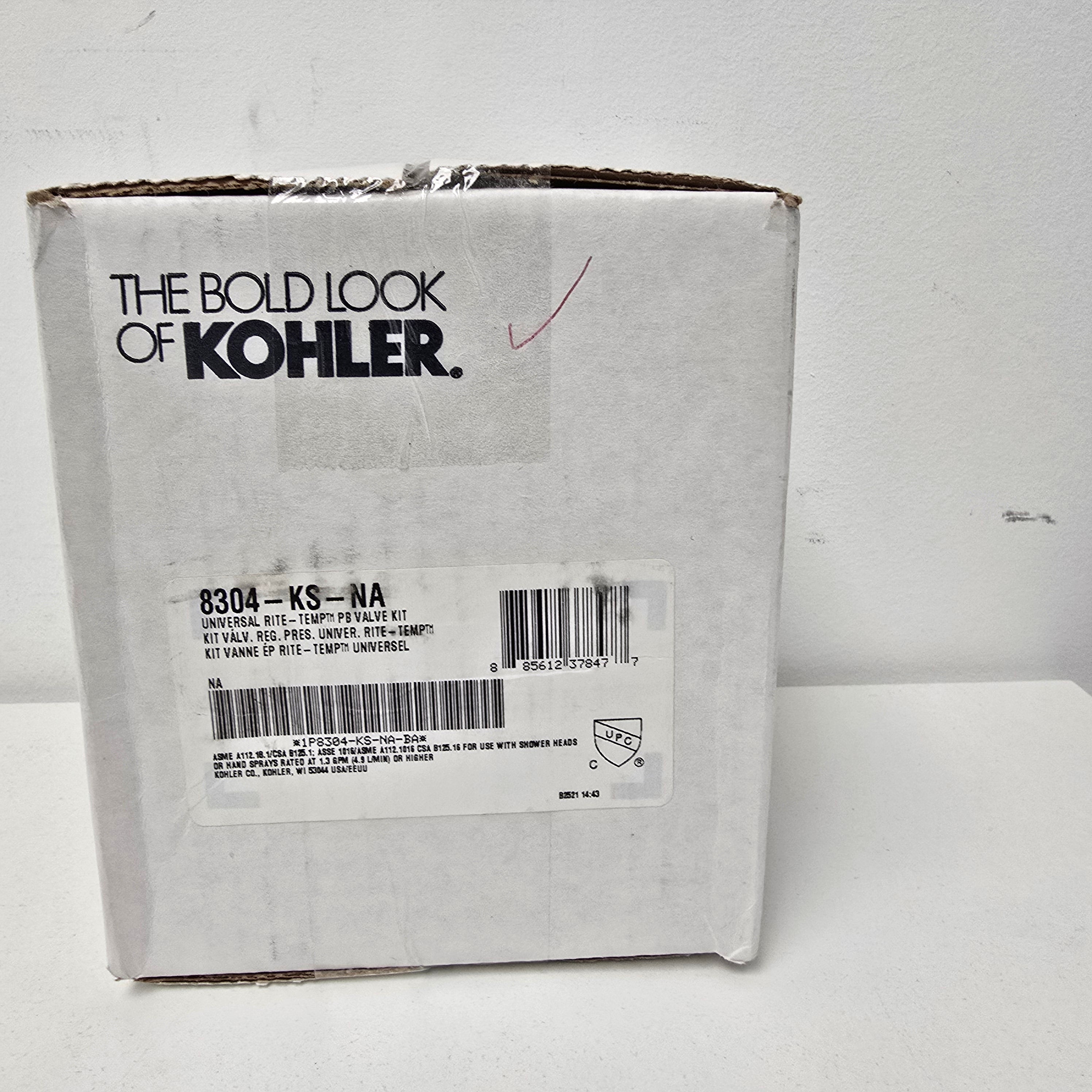 Kolher Pressure-balancing valve body & cartridge kit w/ service stops  K-8304-KS-NA
