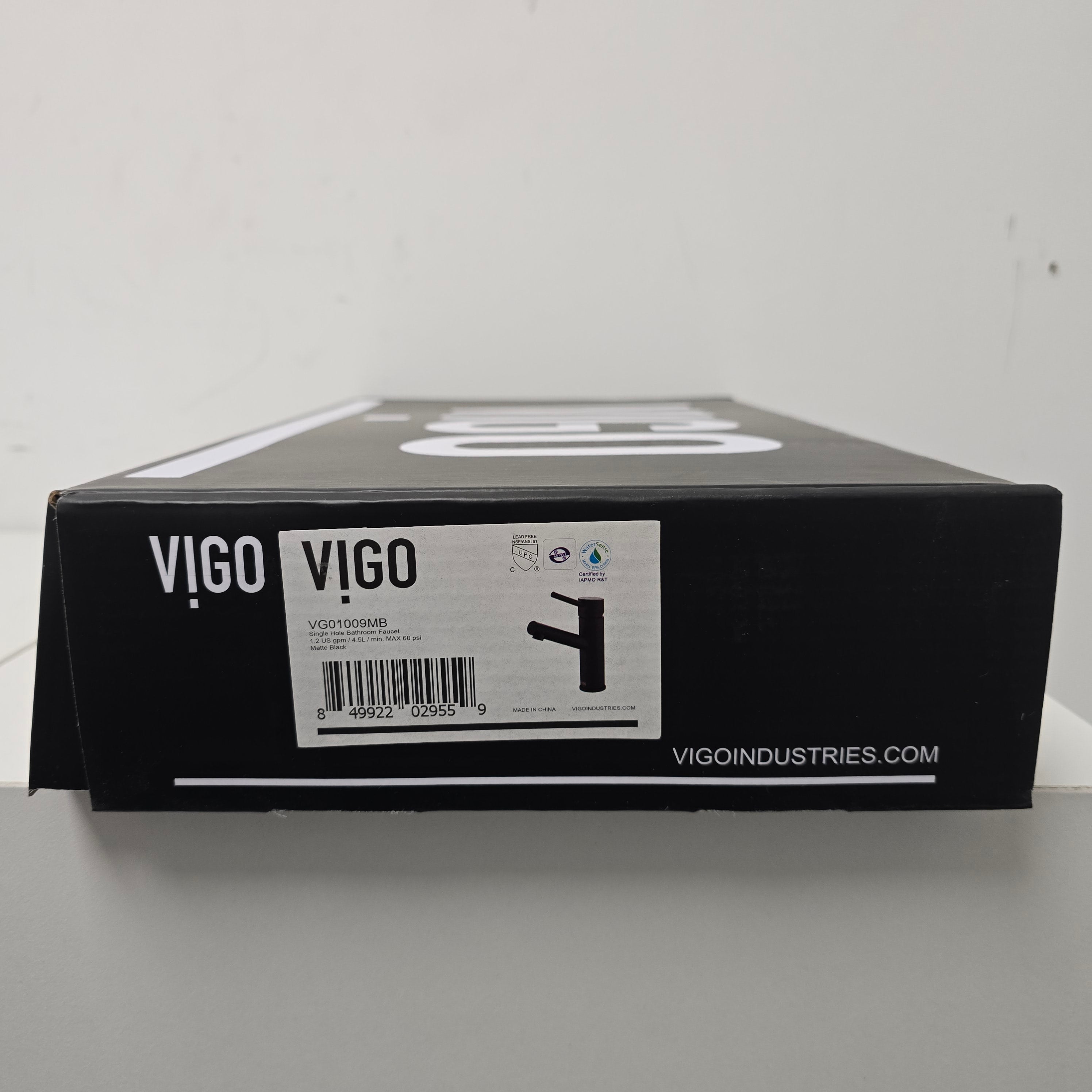 VIGO Noma Single Handle Bathroom Faucet in Matte Black (VG01009MB)