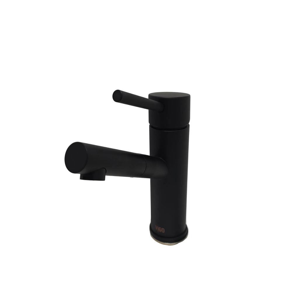 VIGO Noma Single Handle Bathroom Faucet in Matte Black (VG01009MB)