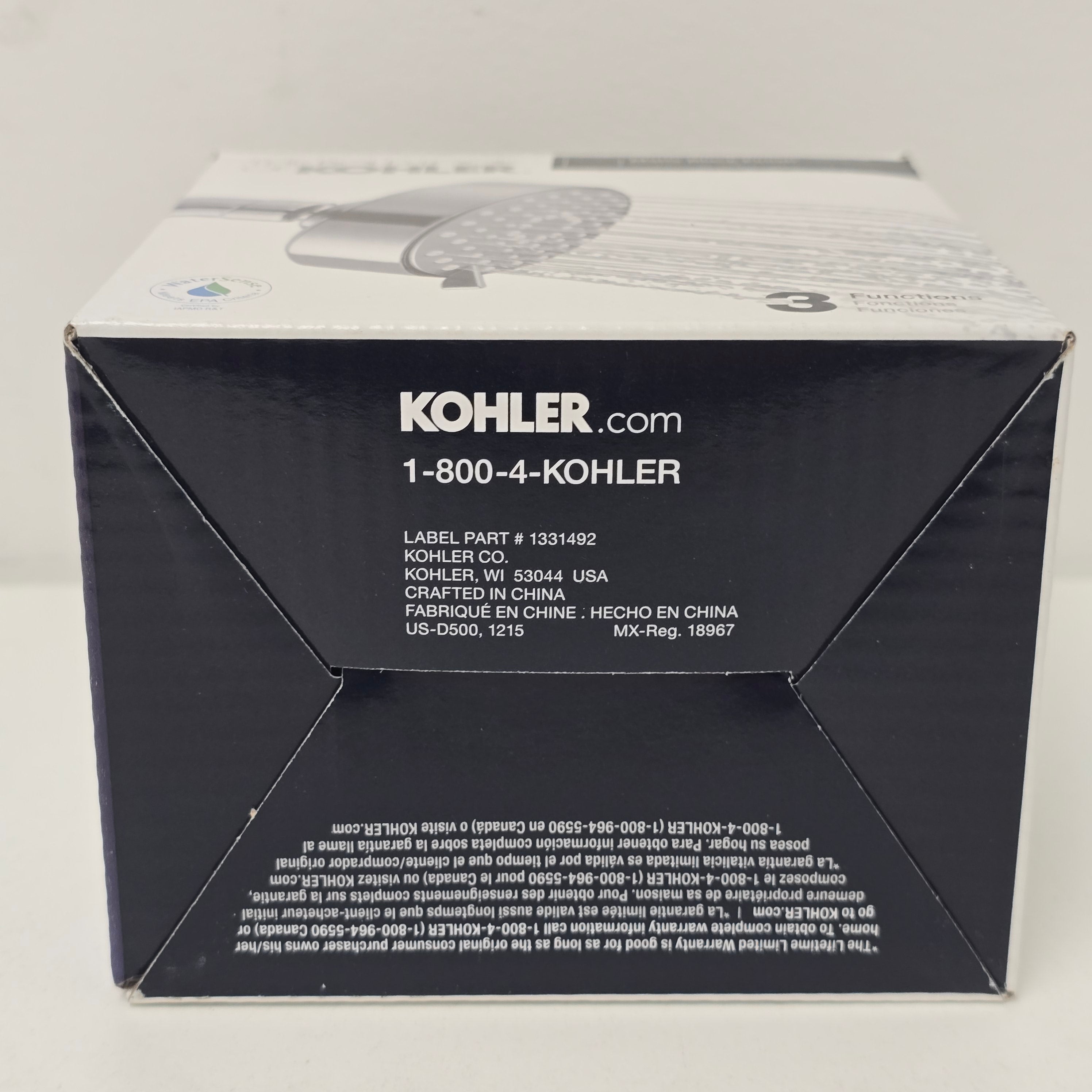 Kohler Awaken G90 Multifunction Showerhead Black (72418-BL)