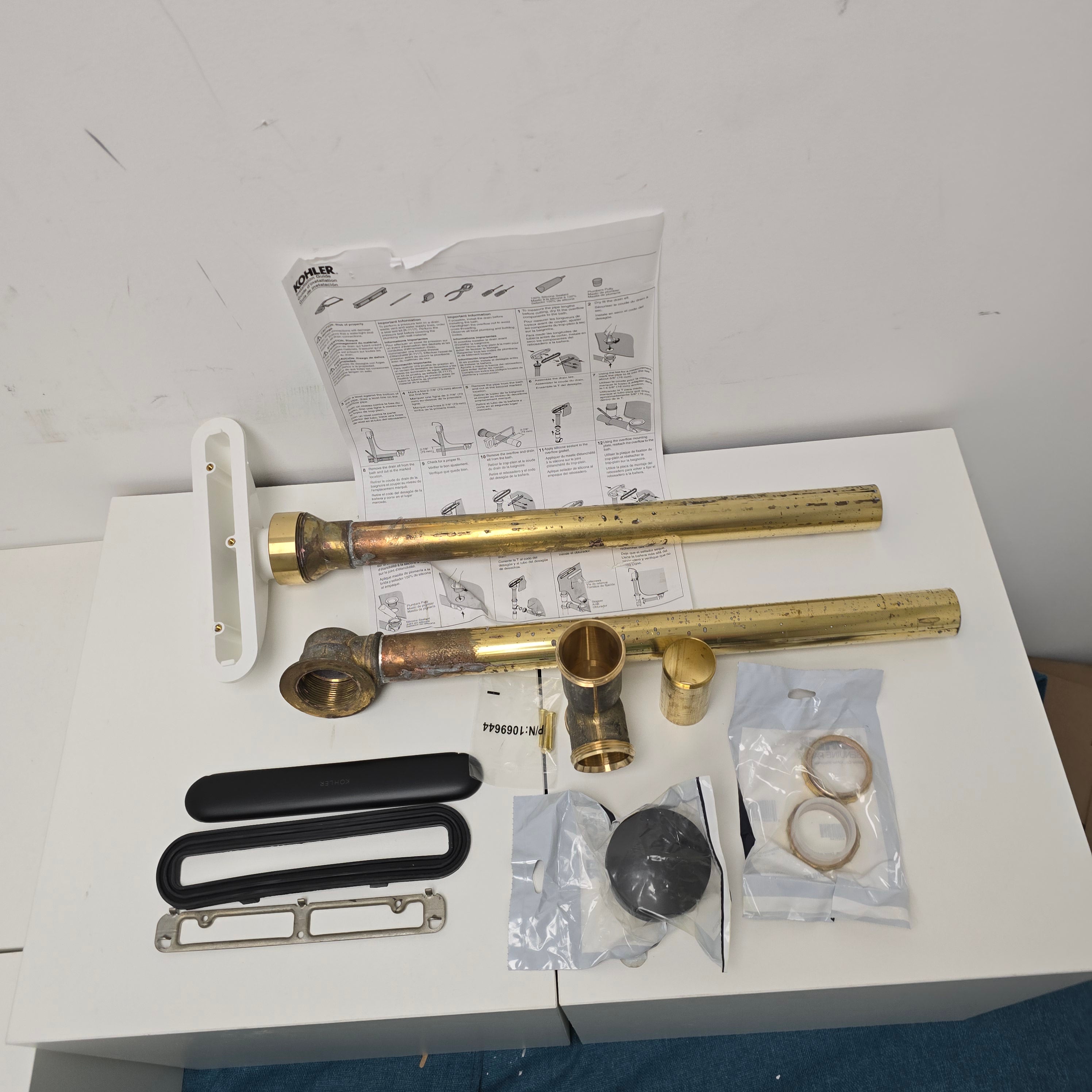 Kohler Clearflo Brass Slotted Overflow Bath Drain (7271 -BL)