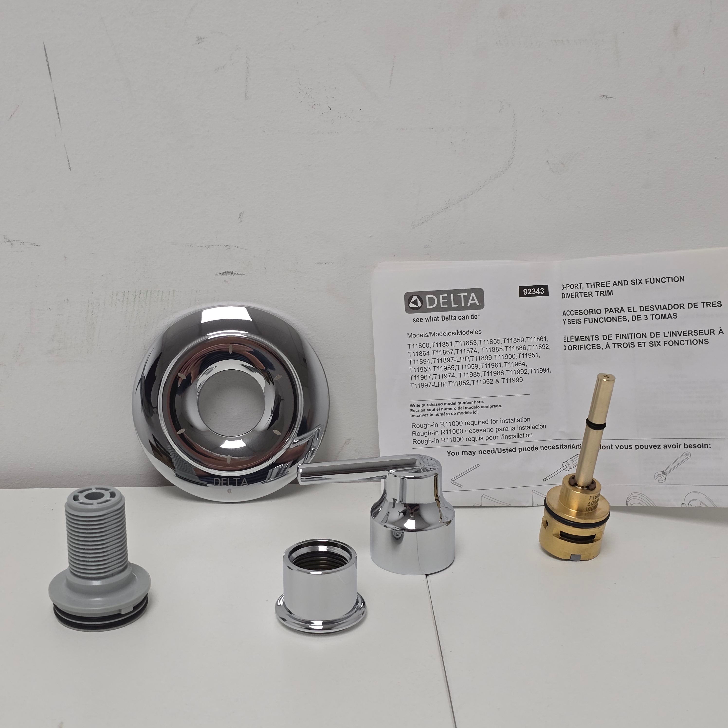 Delta Trinsic 3-Port Six Function Diverter Trim-Only Chrome (T11959)