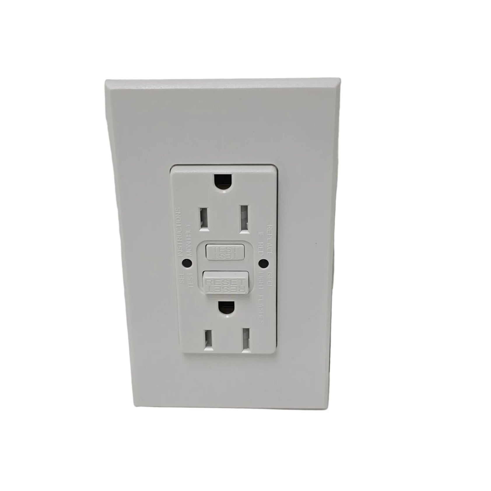 Lutron Nova T Duplex Self-Testing Tamper Resistant GFCI Receptacle (NTR-15-GFST-WH)