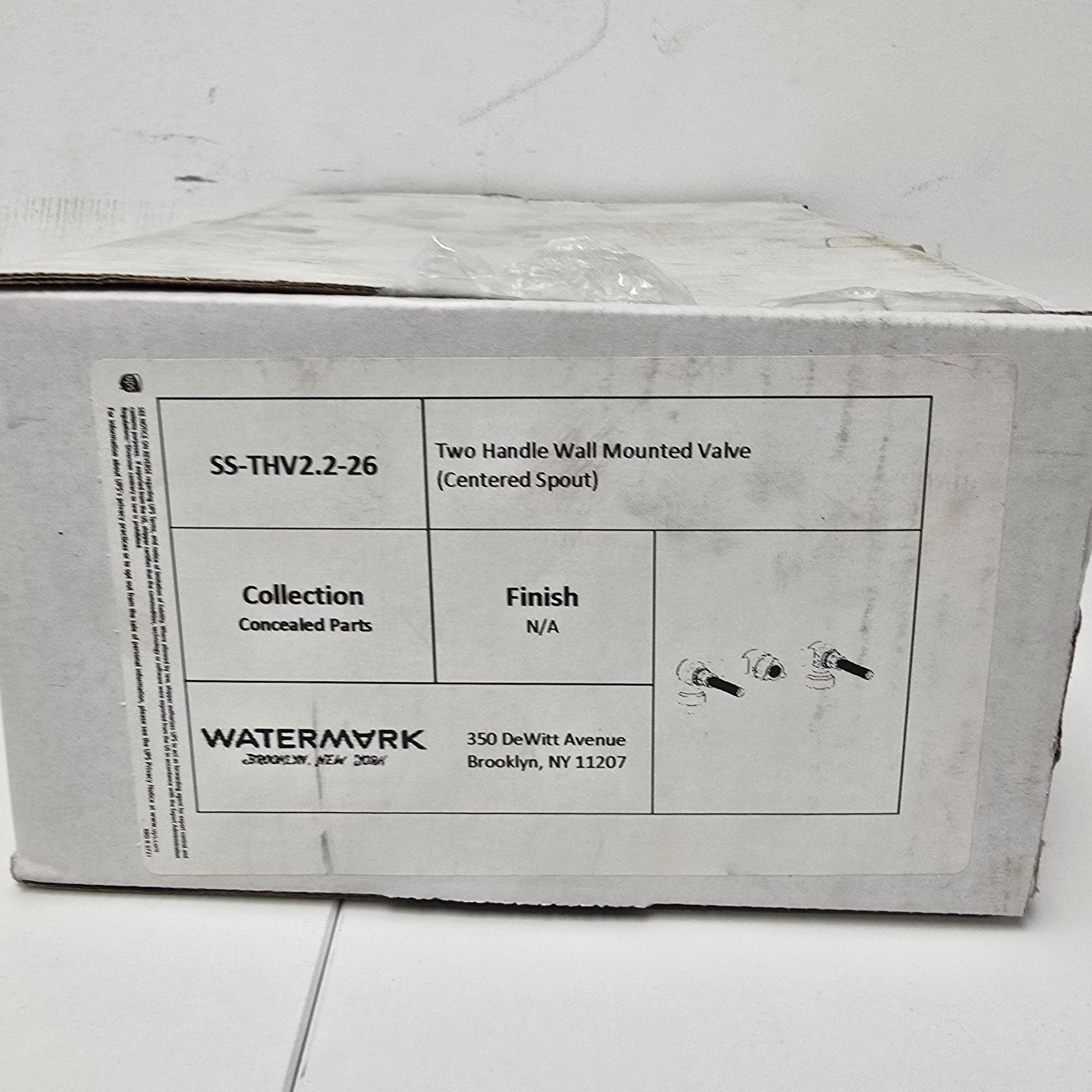 Watermark Two-Handle Center Spout Wall Mounted Lavatory Valve (SS-THV2.26)