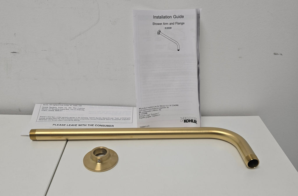 Kohler Wall-mount rainhead arm and flange K-10124