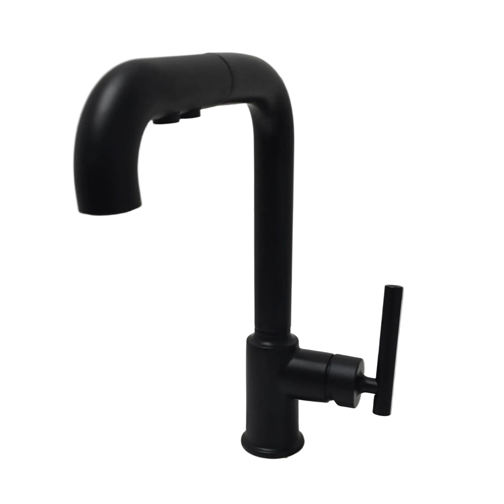 Kohler Purist Pull-out kitchen sink faucet with three-function sprayhead (K-7505-BL)