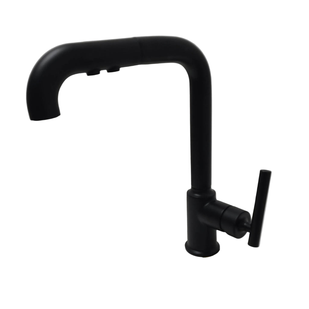 Kohler Purist Pull-out kitchen sink faucet with three-function sprayhead (K-7505-BL)