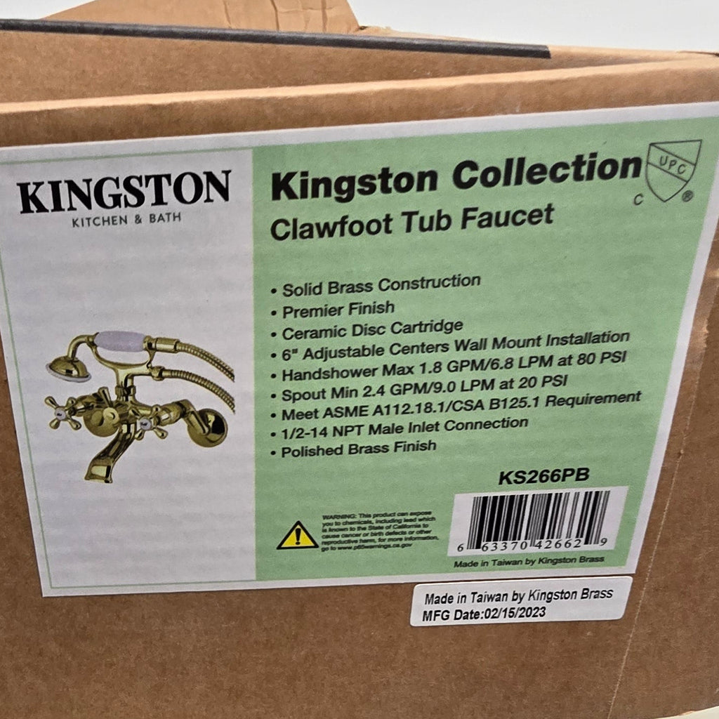 Rohl Kingston Collection Clawfoot Tub Faucet with Hand Shower (KS266PB)