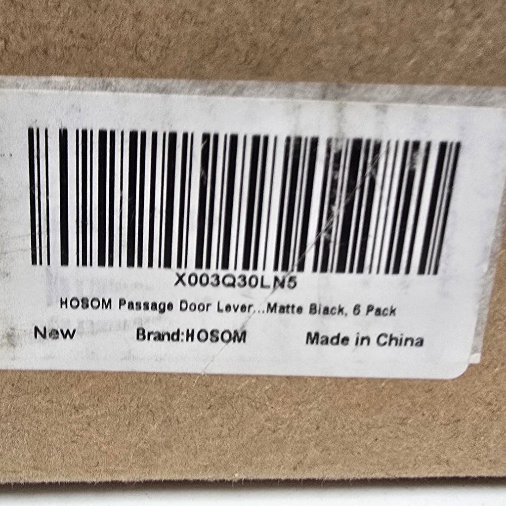 Hosom Passage non locking Door Lever 6 pack  Matte Black (x003q30ln5)