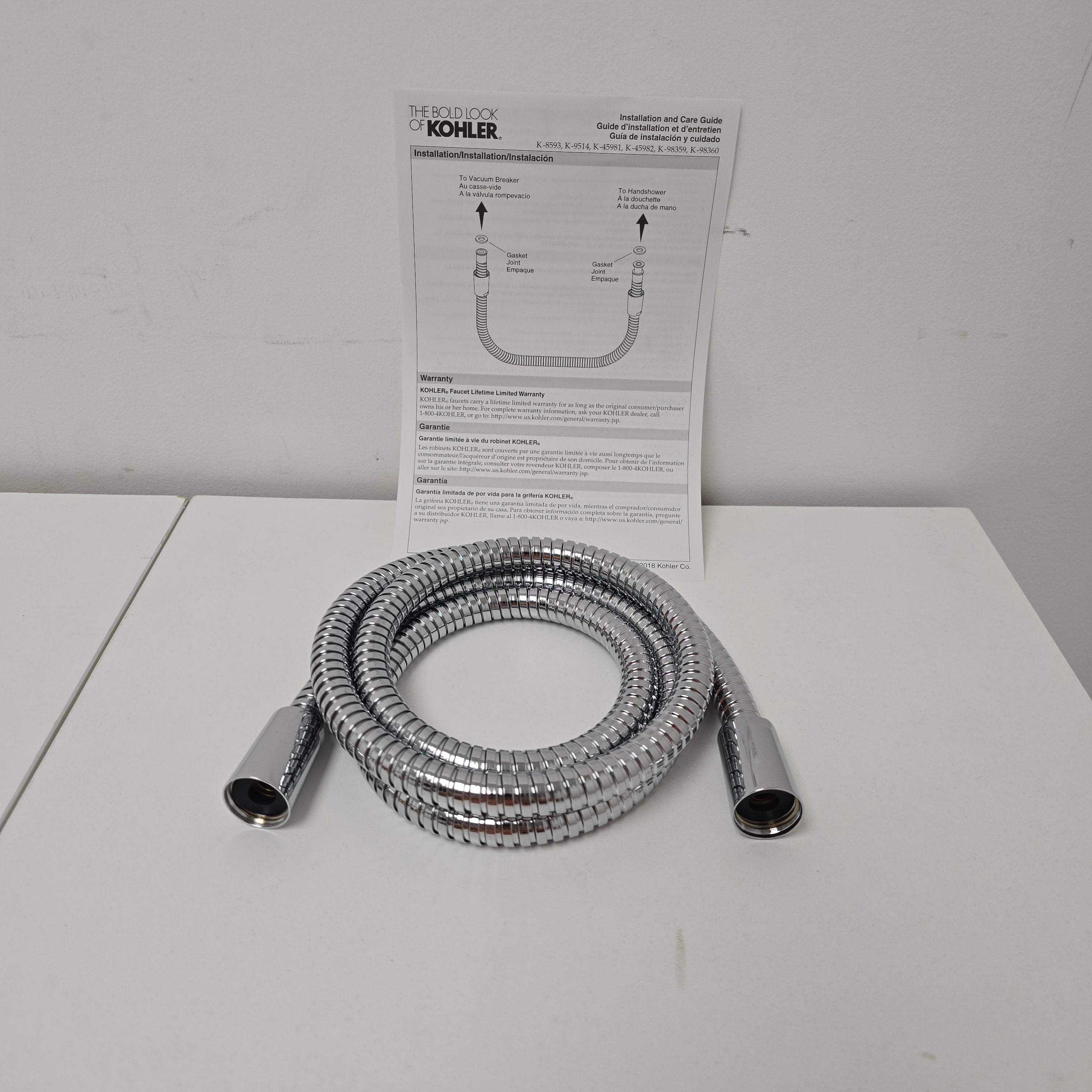 Kohler MasterShower 60" metal shower hose  (K-9514-CP)