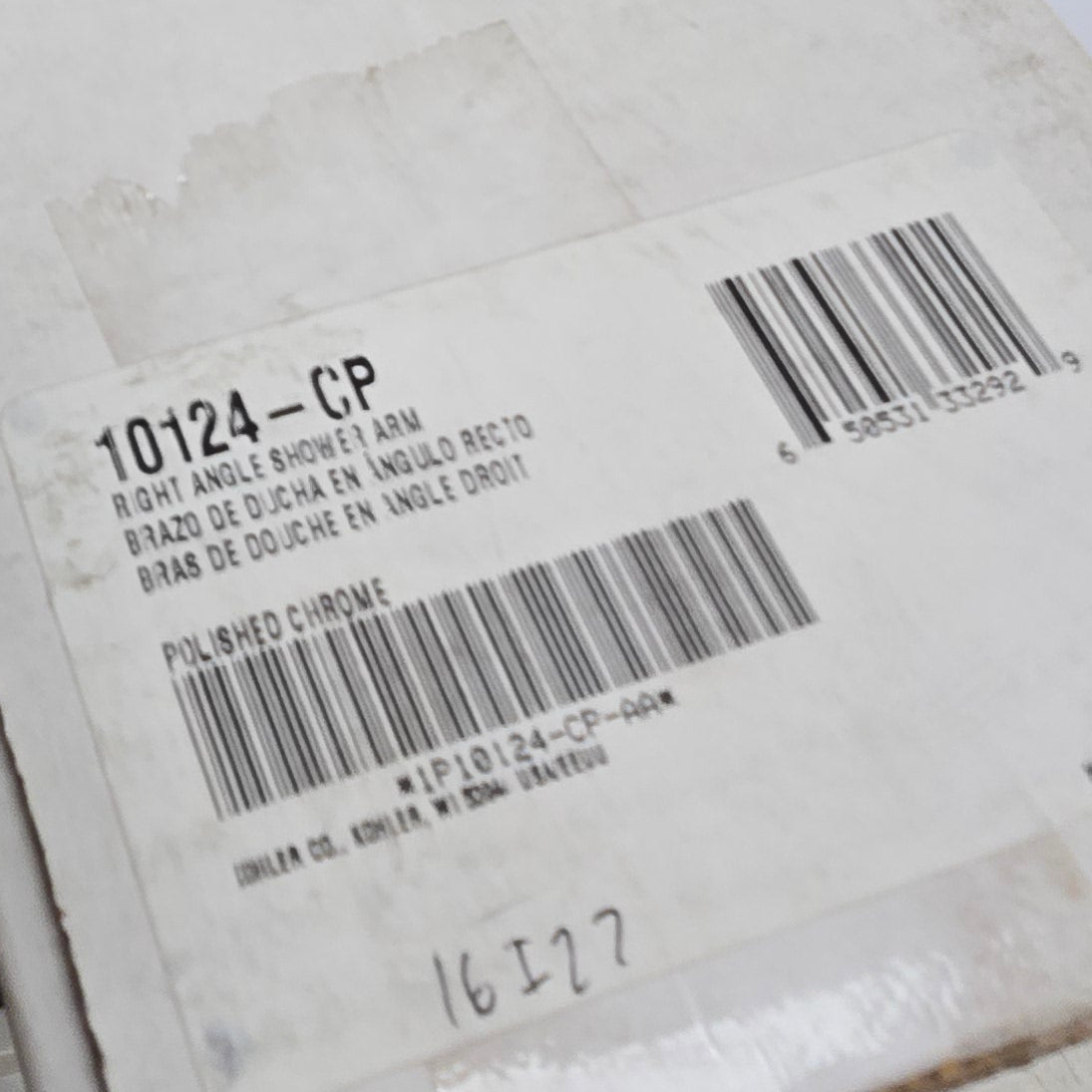 Kohler Wall-mount rainhead arm and flange K-10124