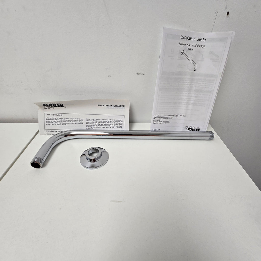 Kohler Wall-mount rainhead arm and flange K-10124