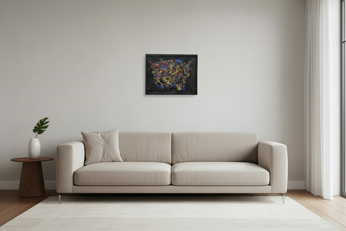 Stan Teich Black Abstract Painting - 2010