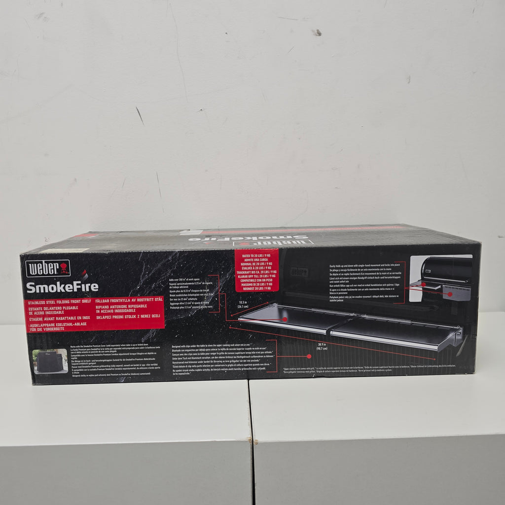 Weber smokefire stainless steel folding front shelf ex6 (7003)