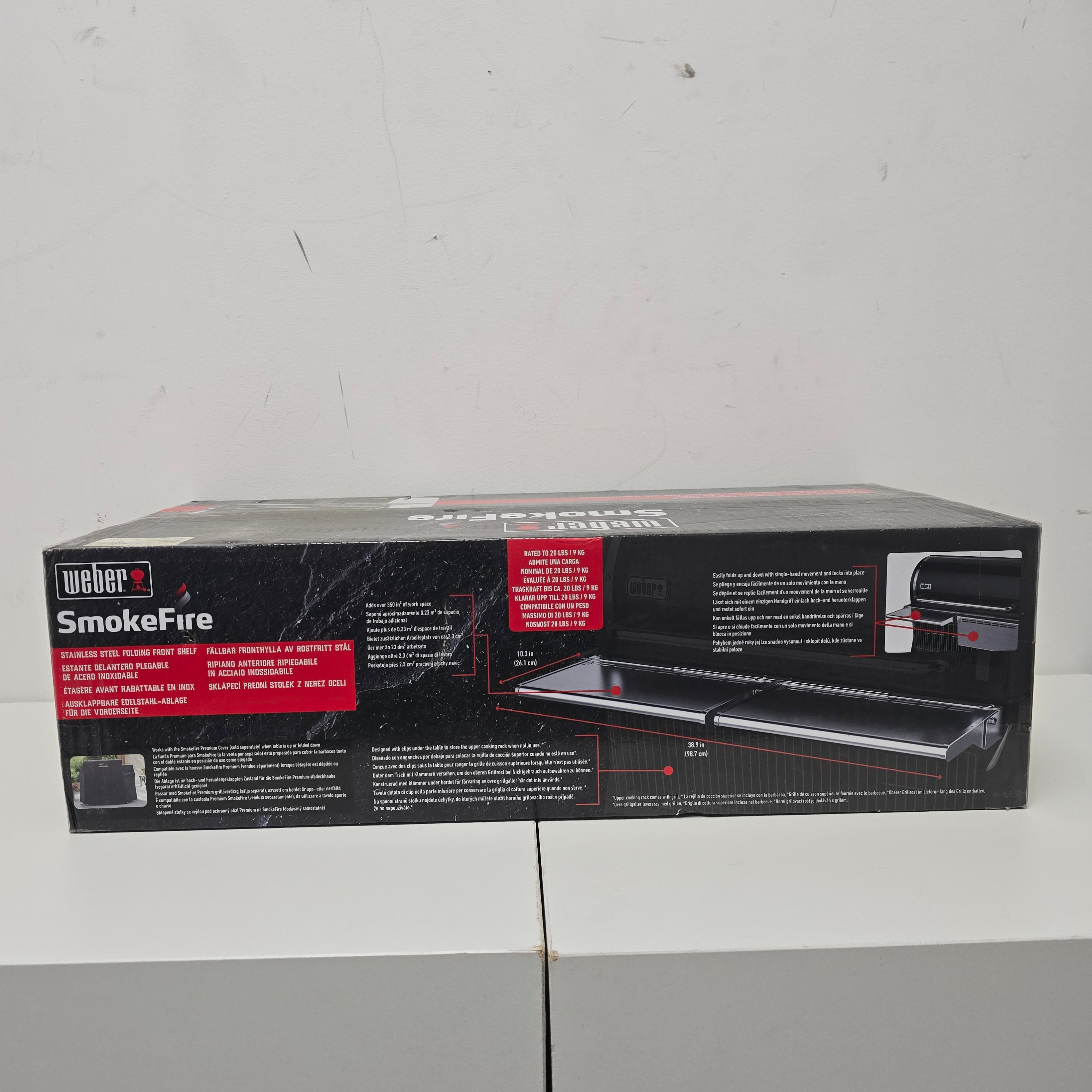 Weber smokefire stainless steel folding front shelf ex6 (7003)
