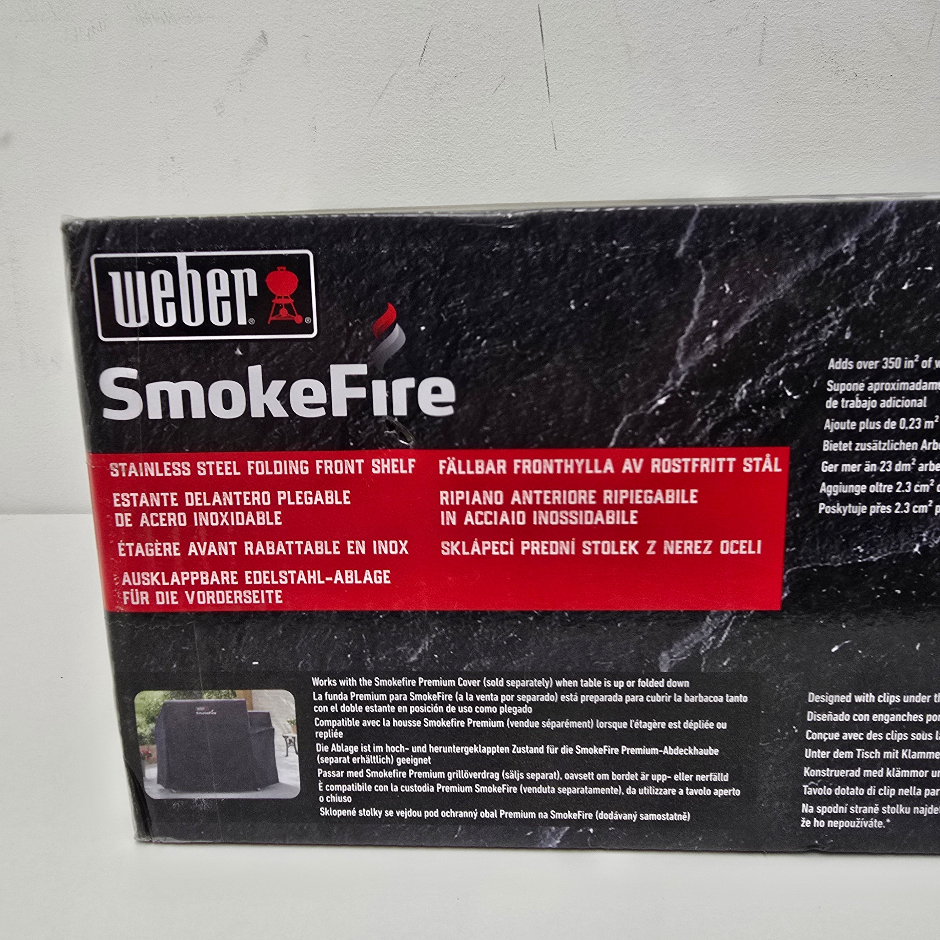 Weber smokefire stainless steel folding front shelf ex6 (7003)