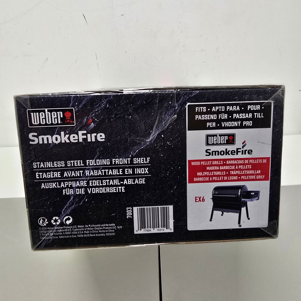 Weber smokefire stainless steel folding front shelf ex6 (7003)