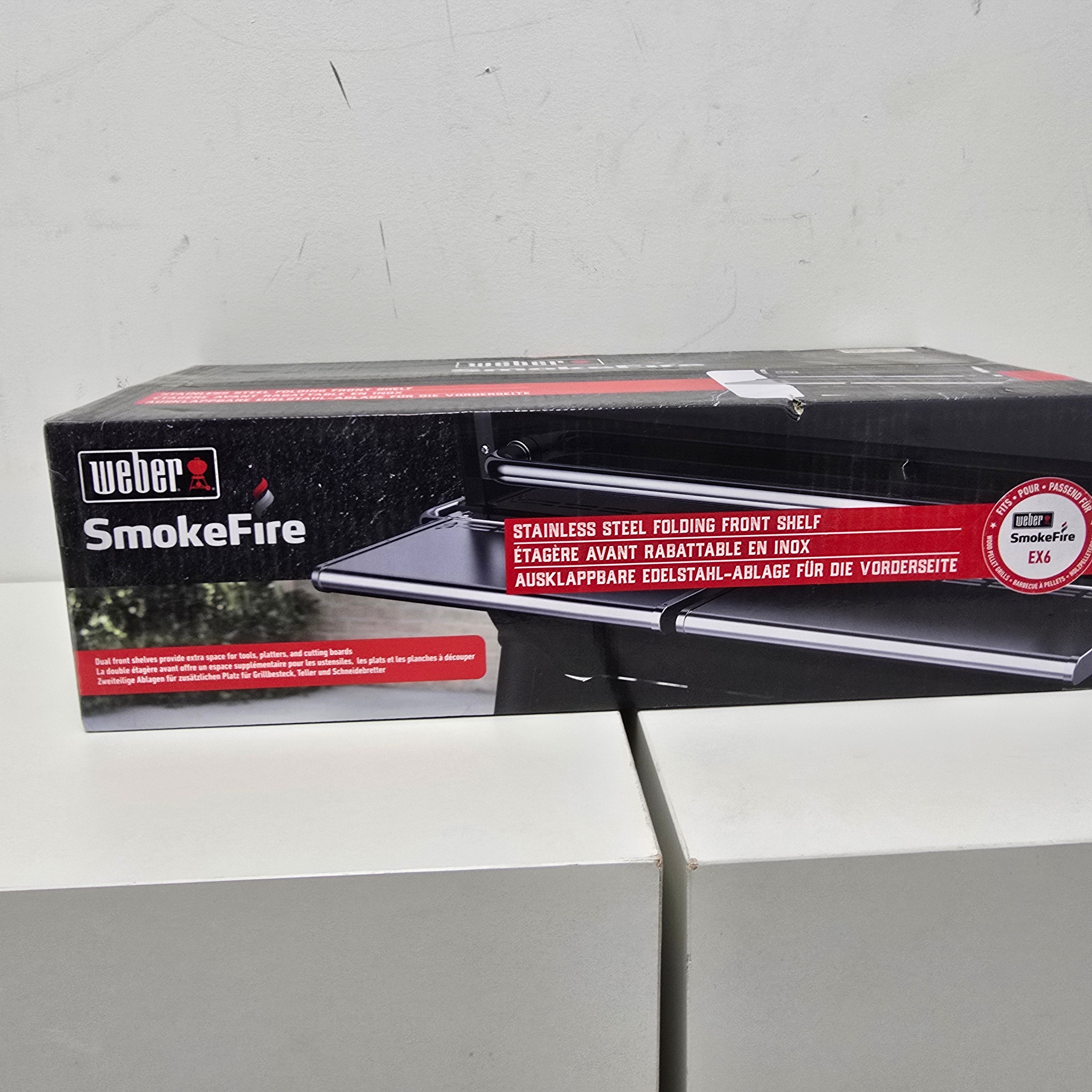 Weber smokefire stainless steel folding front shelf ex6 (7003)