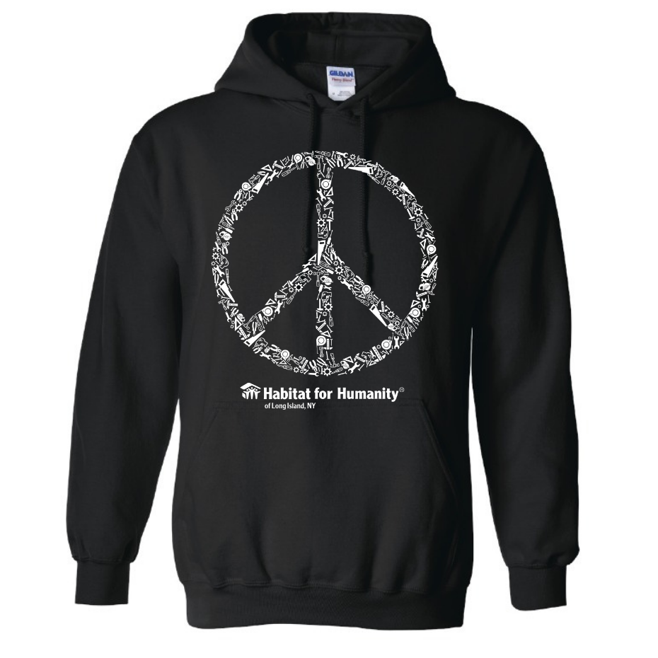 Habitat for Humanity of Long Island Hooded Sweatshirt (Peace Sign Edition)
