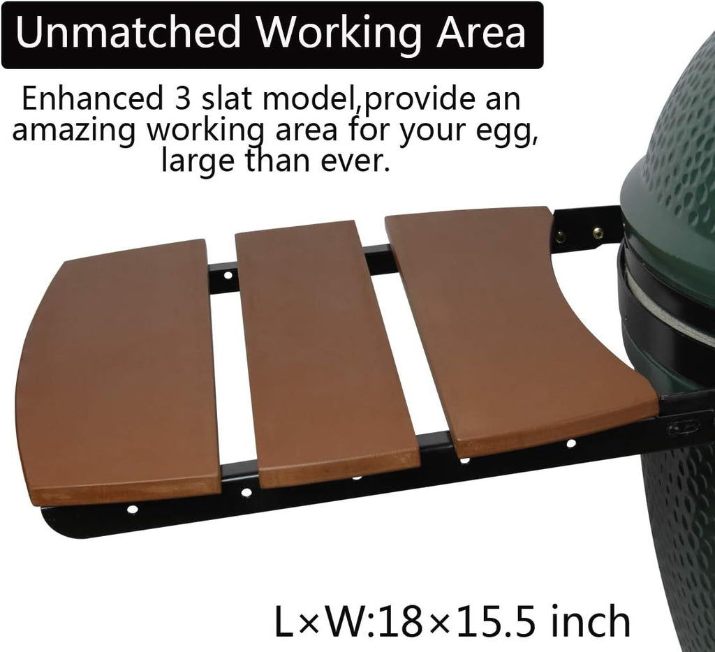 Big Green Egg 115430 3-Slat Side Shelves, Composite, For: Large Eggs