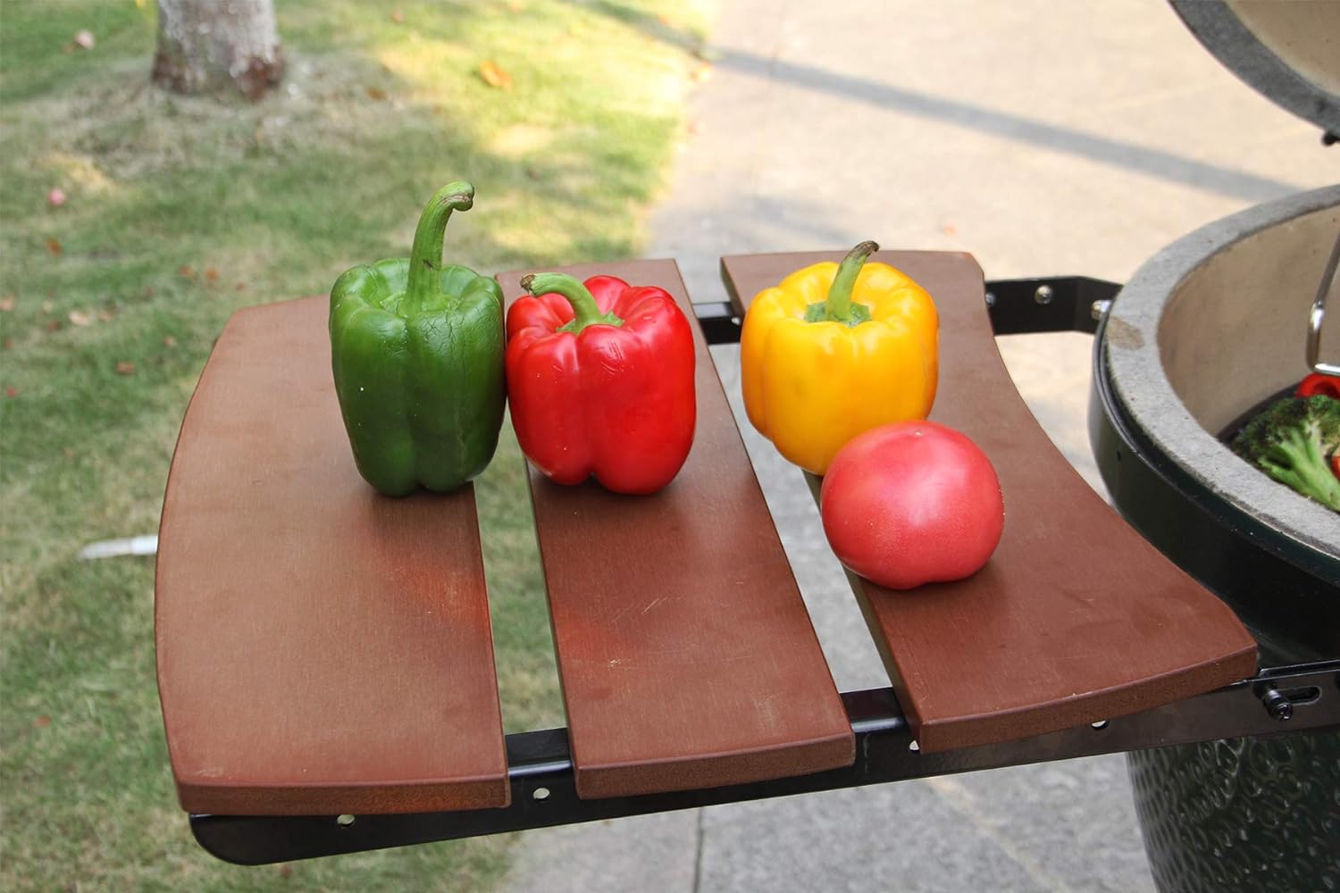 Big Green Egg 115430 3-Slat Side Shelves, Composite, For: Large Eggs