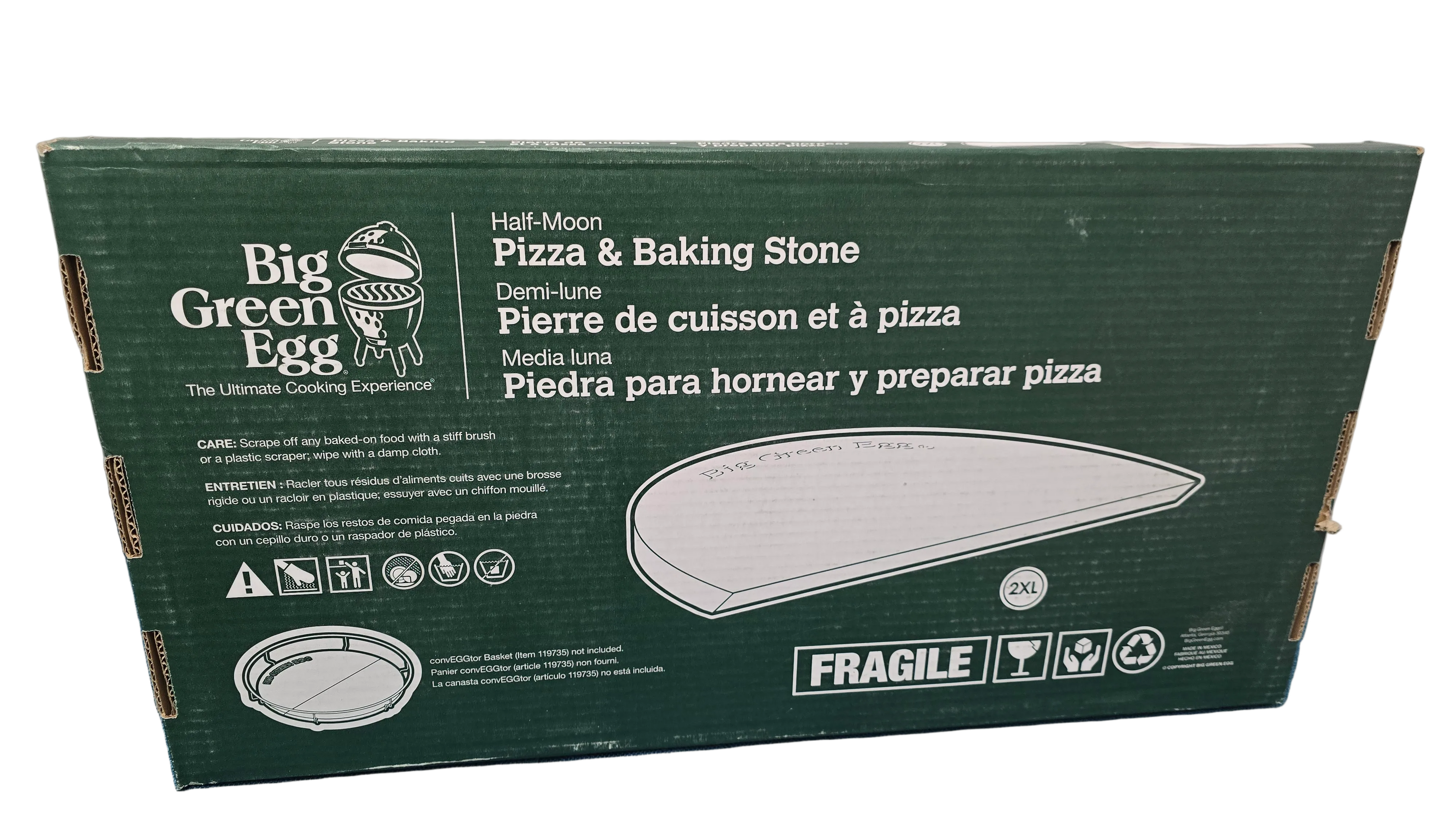 Big Green Egg Half Moon ConvEGGtor for 2XLarge Eggs (120960)