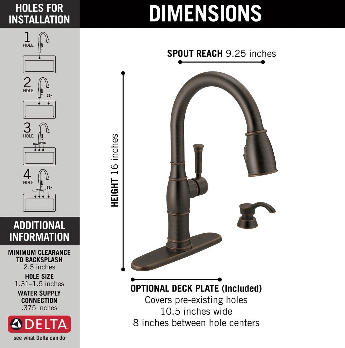 Delta Single-Handle Pull-Down Kitchen Faucet & Soap Dispenser  (19957Z-RBSD-DST)
