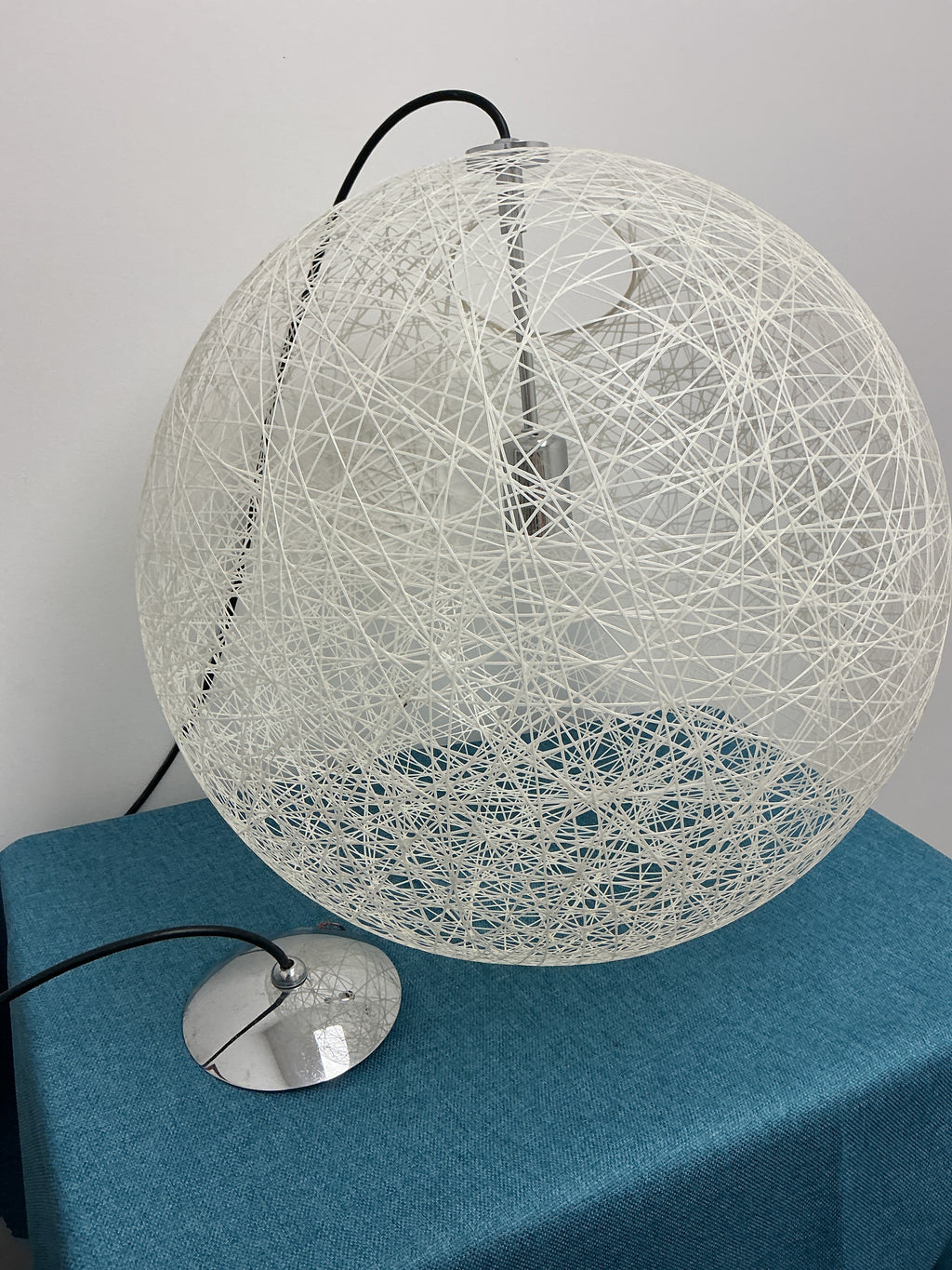 Set of 3 Large Spherical Woven Pendant Lights