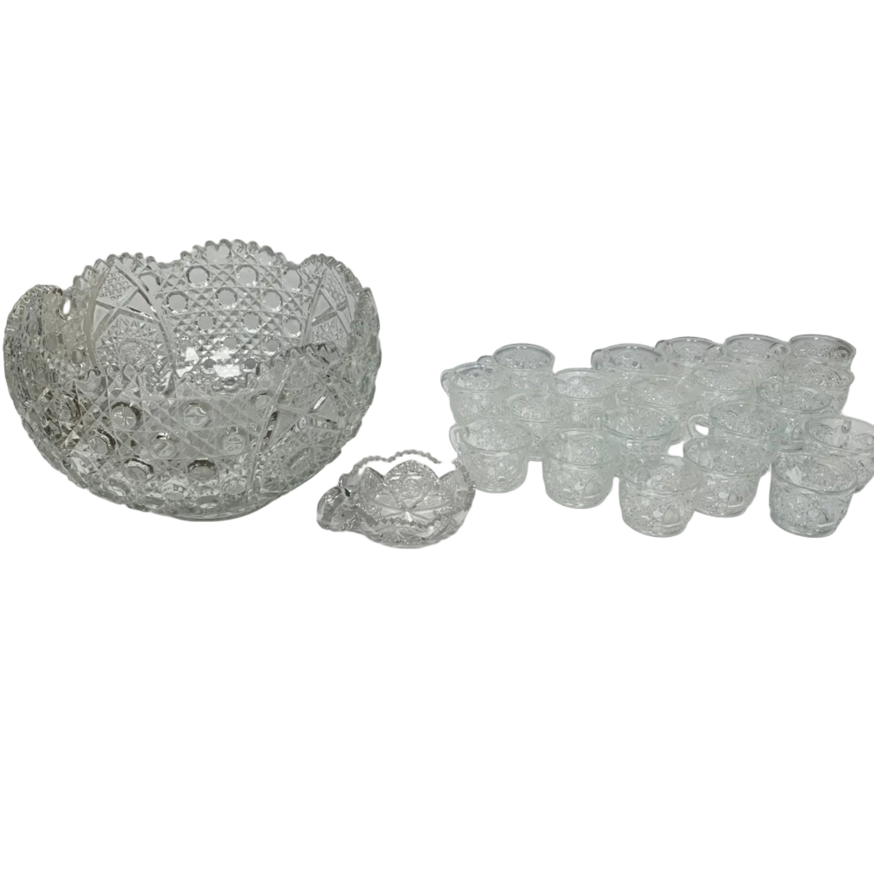 Crystal Punch Bowl Set