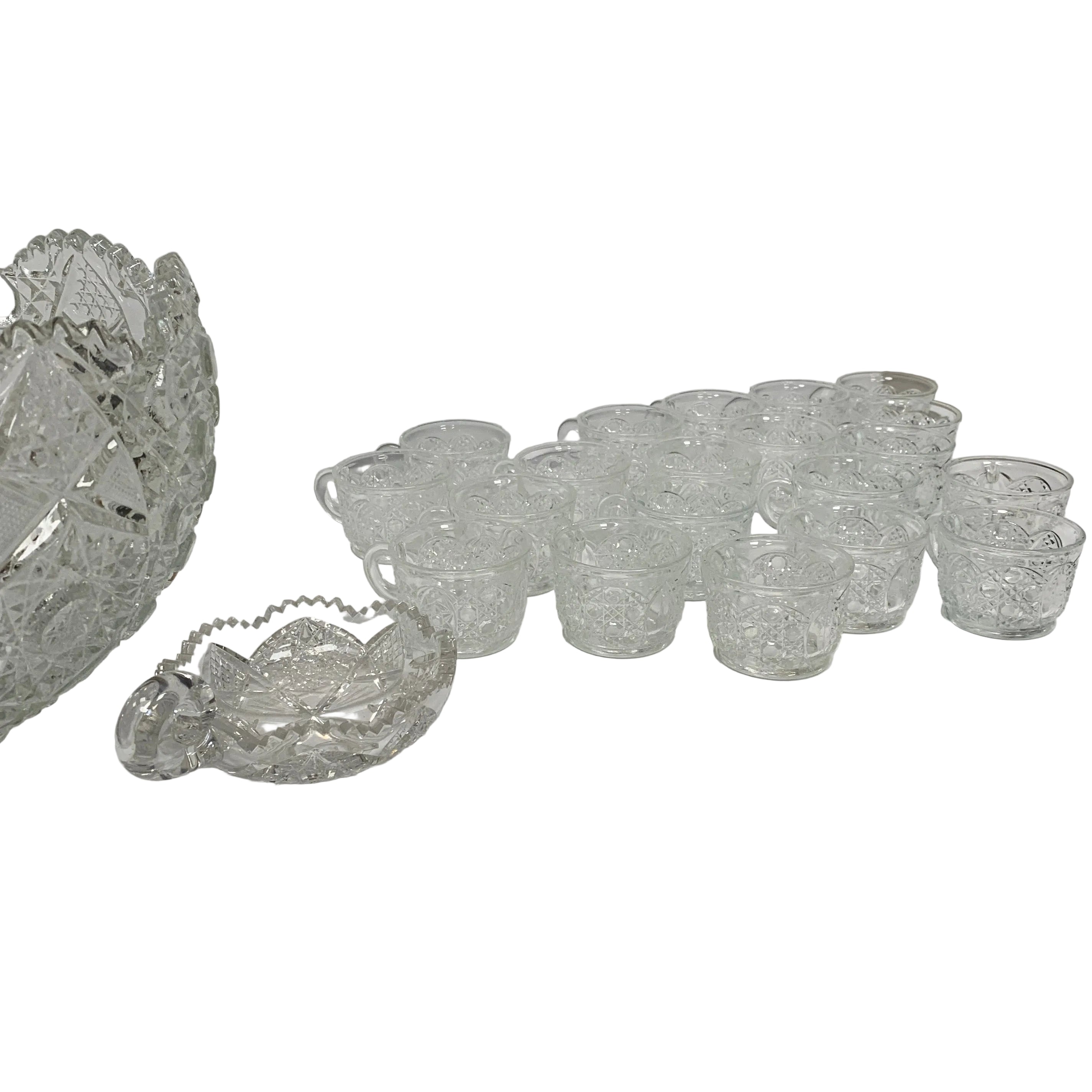 Crystal Punch Bowl Set