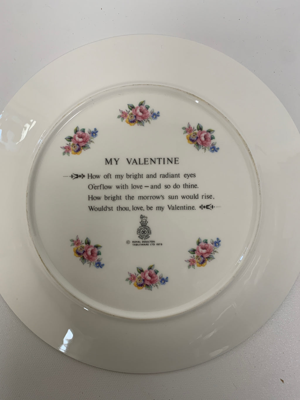 Vintage Royal Doulton "My Valentine" Plate 1980