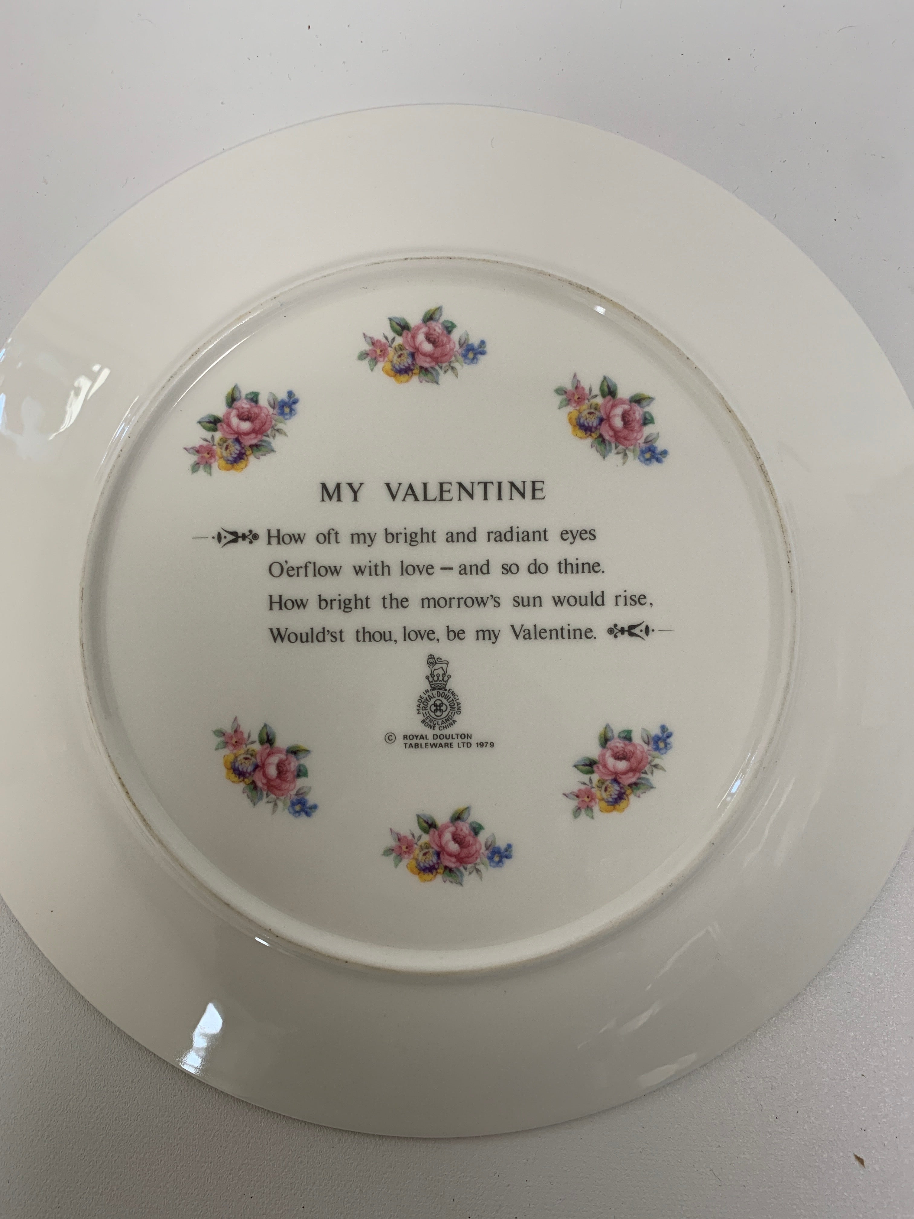 Vintage Royal Doulton "My Valentine" Plate 1980