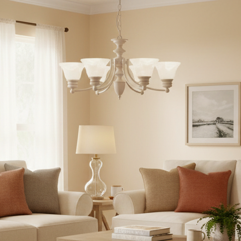 NUVO Empire Six Light Chandelier (60-359)
