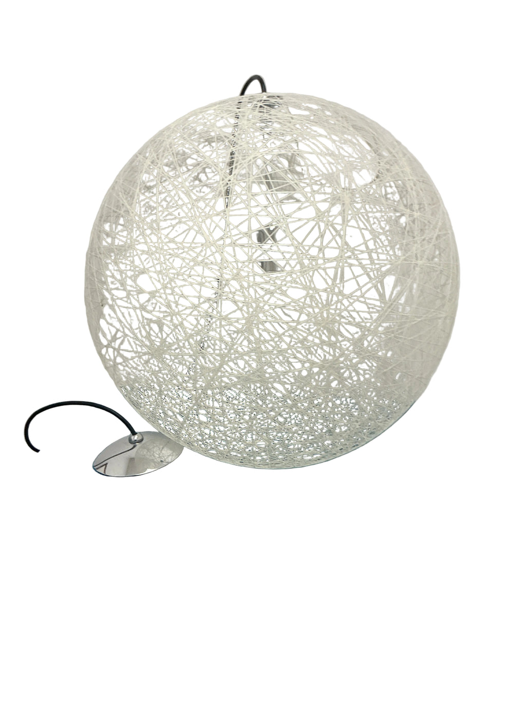 Set of 3 Large Spherical Woven Pendant Lights