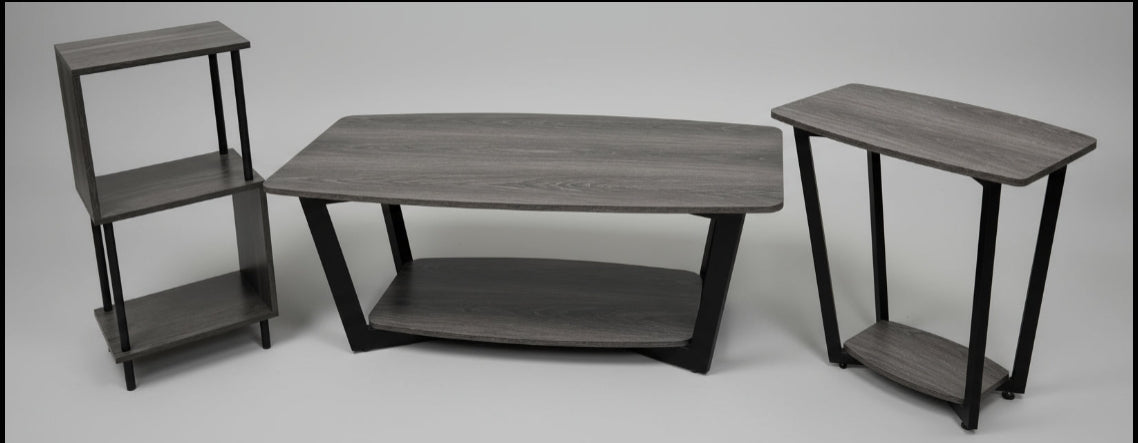 Convenience Concepts Graystone 3 Tier Side Table