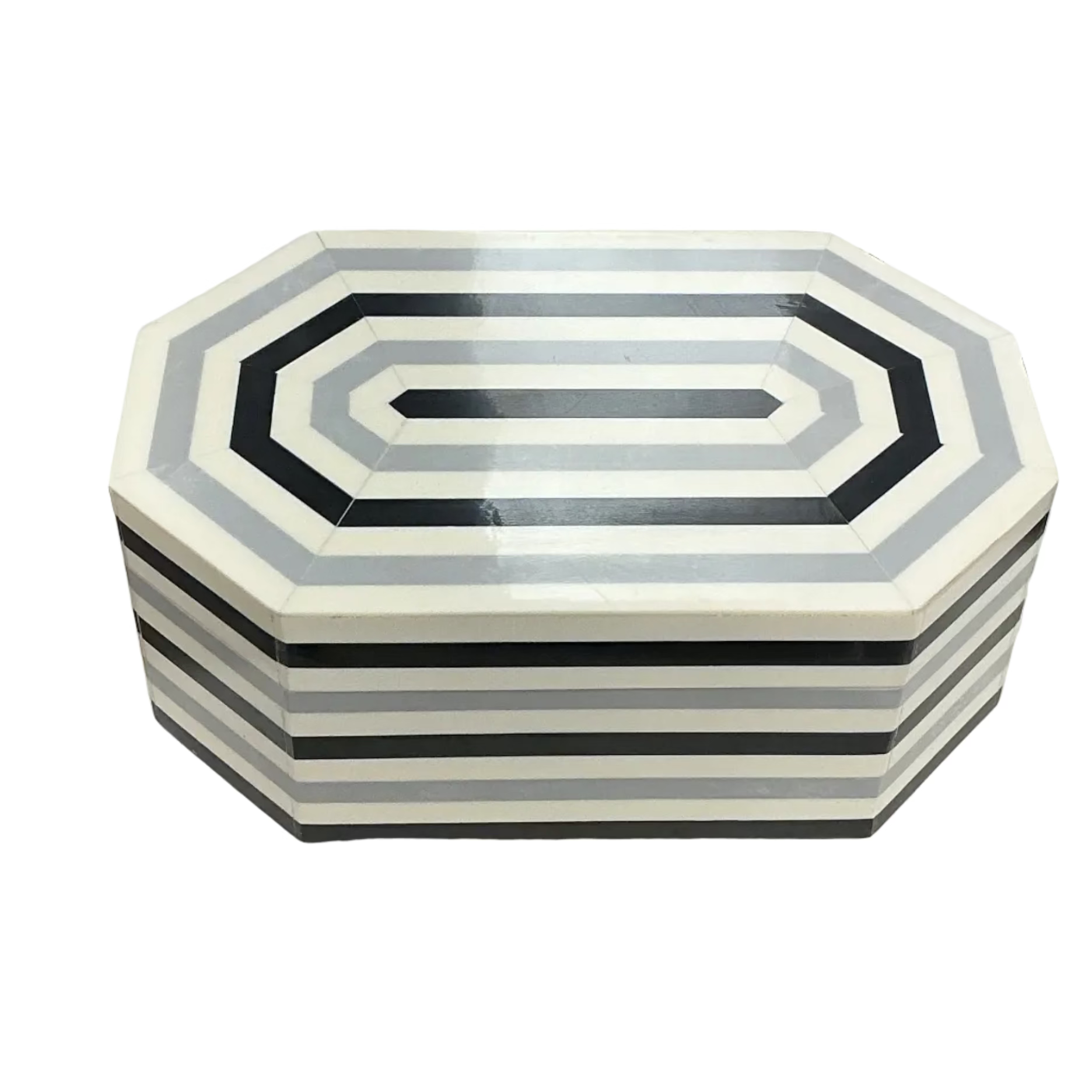 Farm and Garden - Octagonal Striped Decorative Box - Small