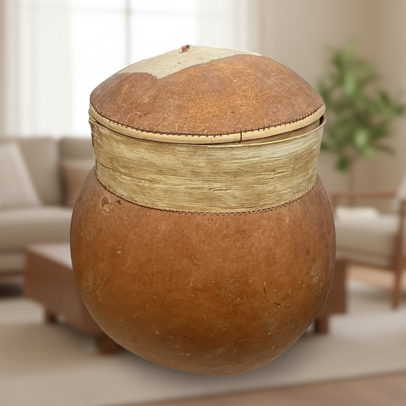 Traditional African Bambara Calabash Gourd